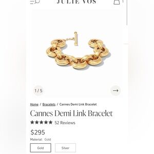 NWOT, gift/have similar. Beautiful chunky gold link bracelet. Regular size